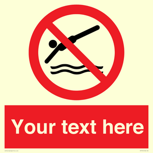 Custom prohibition no diving